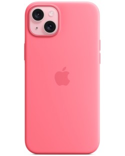 Калъф Apple - Silicone MagSafe, iPhone 15 Plus, розов