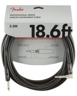 Кабел за китара Fender - Professional cable, 6.3 mm, 5.5 m, черен