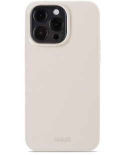 Калъф Holdit - Silicone, iPhone 15 Pro Max, светлобежов