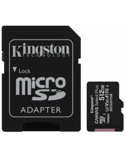 Карта памет Kingston - Canvas Select Plus, 512GB, microSDXC, Class10