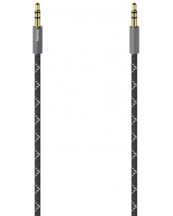 Аудио кабел 3.5мм стерео жак мъжко - мъжко 1.5м, позлатен,метал