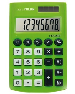 Калкулатор Milan - Pocket, 8 разряден, зелен