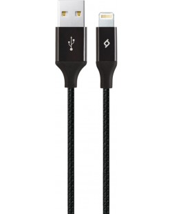 Кабел ttec - AlumiCable XL, USB-A/Lightning, 2 m, черен