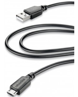 Кабел Cellularline - 2235, USB-A/Micro USB, 2 m, черен