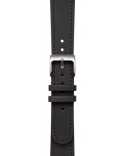 Каишка Withings - Leather, Silver buckle, 18mm, черна
