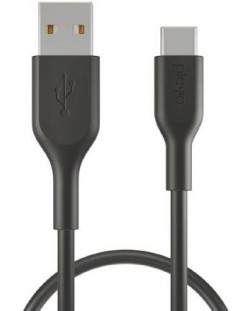 Кабел Belkin - Playa, USB-A/USB-C, 1 m, черен