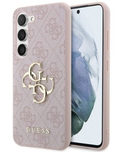 Калъф Guess - PU 4G Metal Logo, Galaxy S24, розов