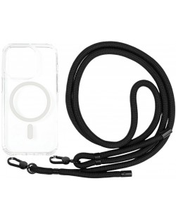 Калъф Mobile Origin - Lanyard, iPhone 14 Pro, MagSafe, Clear