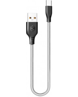 Кабел Xmart - Warrior, USB-A/USB-C, 1 m, сив