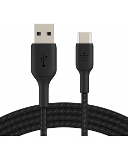 Кабел Belkin - Boost Charge, USB-A/USB-C, 1 m, черен