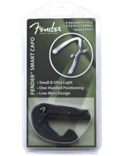 Каподастър Fender - Smart Capo Steelstring Fingerstyle, черен