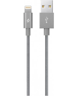 Кабел ttec - MFi AlumiCable, USB-A/Lightning, 1.2 m, сив