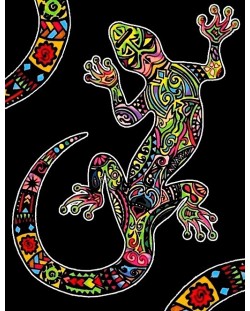 Картина за оцветяване ColorVelvet - Саламандър, 47 х 35 cm