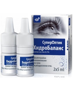 СуперОптик Хидробаланс Капки за очи, 2 х 5 ml, Polpharma
