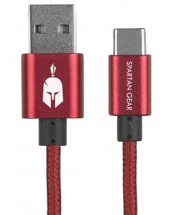 Кабел Spartan Gear – Type C USB 2.0, 2m, червен