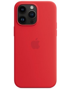 Калъф Apple - Silicone MagSafe, iPhone 14 Pro Max, червен