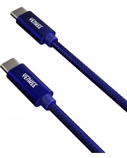 Кабел Yenkee - 2075100311, USB-C/USB-C, 0.2 m, син