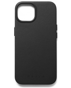 Калъф Mujjo - Full Leather MagSafe, iPhone 14, черен