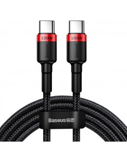 Кабел Baseus - Cafule, USB-C/USB-C, 2 m, черен