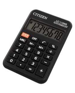 Калкулатор Citizen - LC-110NR, джобен, 8-разряден, черен