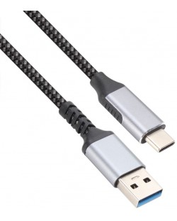 Кабел VCom - CU401M, USB-C/USB-A, 1 m, черен