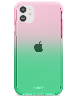Калъф Holdit - SeeThru, iPhone 11/XR, Grass green/Bright Pink