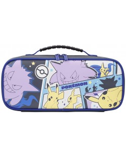 Калъф HORI - Cargo Pouch Compact, Pikachu, Gengar & Mimikyu (Nintendo Switch/OLED/Lite)