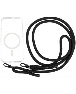 Калъф Mobile Origin - Lanyard, iPhone 15 Pro, MagSafe, Clear