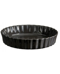 Керамична форма за тарт Emile Henry - 1.15 L, 24.5 cm, черна