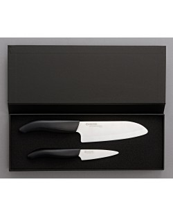Керамични ножове KYOCERA, 2 бр, черни/бели