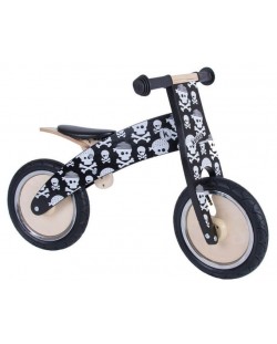 Дървено колело за баланс Kiddimoto - Пиратски черепи