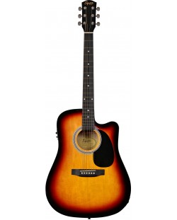 Електро-акустична китара Fender - Squier SA-105CE, оранжева