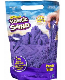 Кинетичен пясък Kinetic Sand - Лилав, 907 g