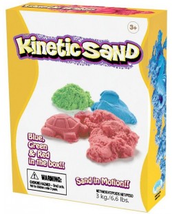 Кинетичен пясък Relevant Play - 3 цвята, 3 kg
