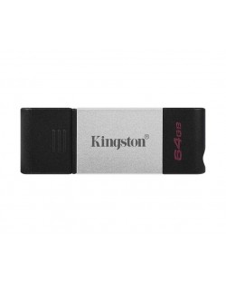 Флаш памет  Kingston - DT80, 128GB, USB 3.2 Gen 1, черна