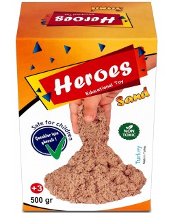 Кинетичен пясък в кyтия Heroes - Натурален цвят. 500 g