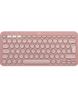 Клавиатура Logitech - Pebble Keys 2 K380s, безжична, US Layout, Rose