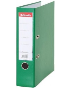 Класьор Esselte Eco - А4, 7.5 cm, РР, метален кант, сменяем етикет, зелен