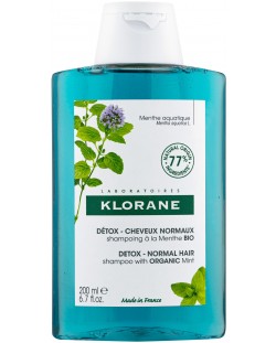 Klorane Mint Детоксикиращ шампоан, 200 ml