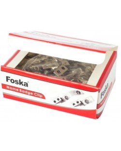 Клипс за баджове Foska - 100 броя