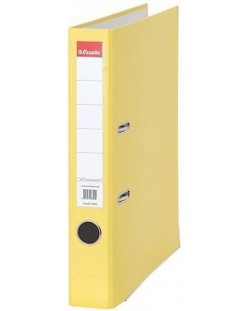 Класьор Esselte Eco - А4, 5 cm, PP, метален кант, сменяем етикет, жълт