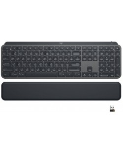 Клавиатура Logitech - MX Keys palm rest, безжична, черна