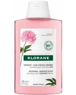 Klorane Peony Успокояващ шампоан, 200 ml