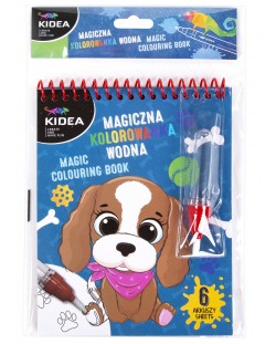 Книжка за оцветяване с вода Kidea - кученце