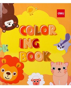 Книжка за оцветяване Deli EN043 - Животни