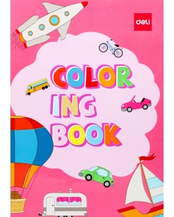 Книжка за оцветяване Deli EN047 - Превозни средства