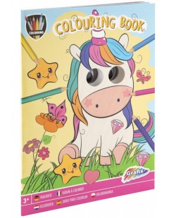 Книжка за оцветяване Grafix Colouring - Еднорог, А4, 24 страници
