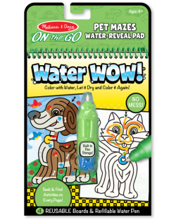 Книжка за оцветяване Melissa & Doug - Рисуване с вода по линии