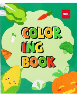 Книжка за оцветяване Deli EN042 - Зеленчуци