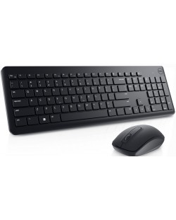 Комплект Dell - Wireless Keyboard + Mouse KM3322W, безжичен, черен